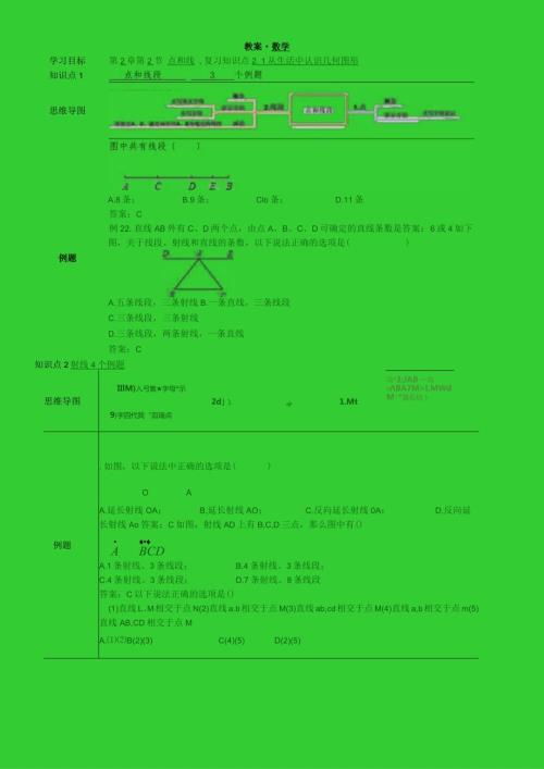 冀教版七年级上学期第2章第2节点和线教案.docx