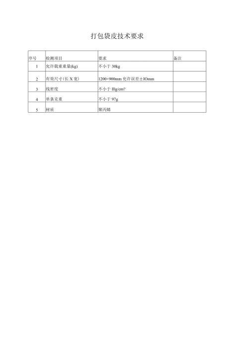 打包袋皮技术要求.docx
