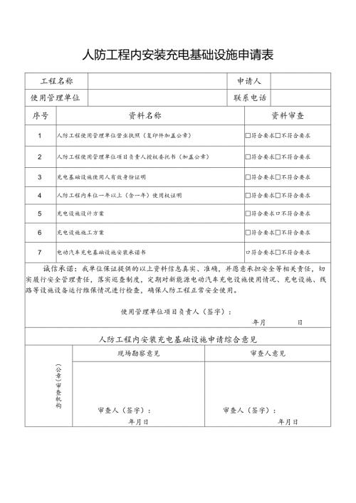 人防工程内安装充电基础设施申请表.docx