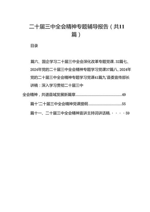 （11篇）二十三中全会精神专题辅导报告详细范文.docx