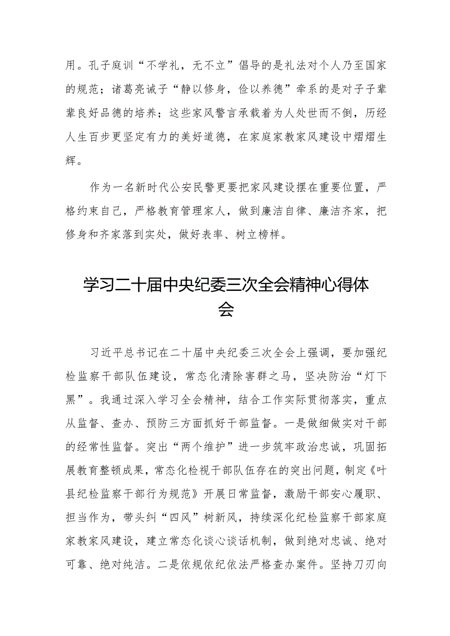 2024年二十中央纪委三次全会精神心得体会二十篇.docx_第3页
