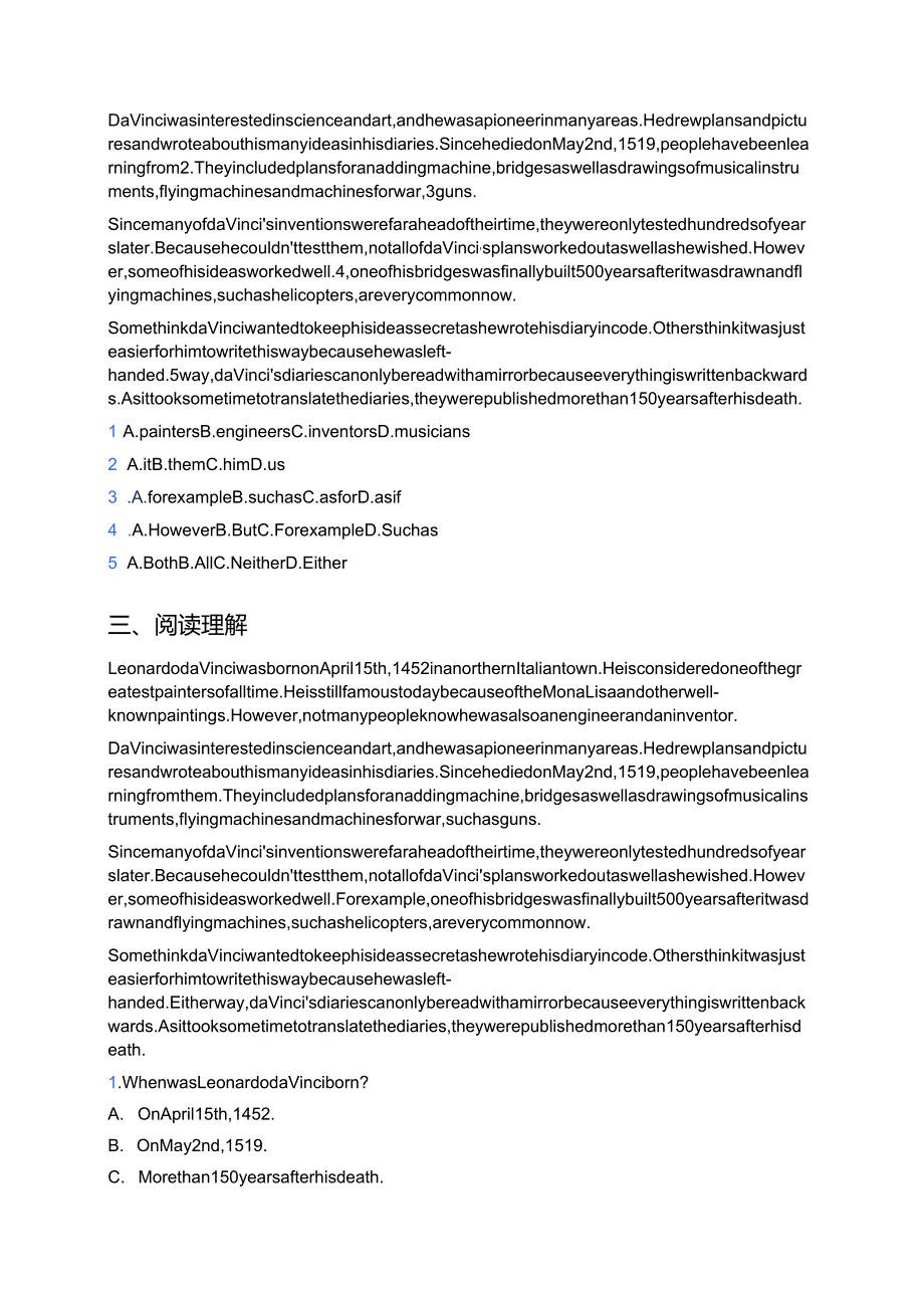 Lesson 7 A Famous Inventor随堂练习.docx_第2页