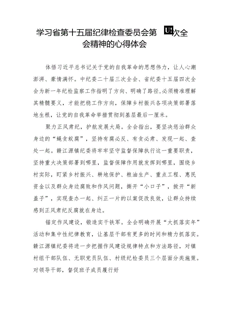 学习省第十五纪律检查委员会第四次全会精神心得体会十二篇.docx_第2页