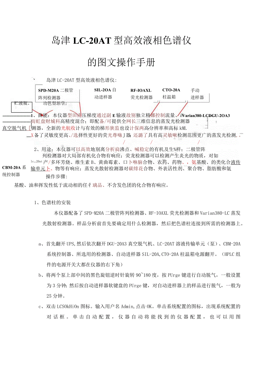 岛津LC20AT型高效液相色谱仪的图文操作手册.docx_第1页
