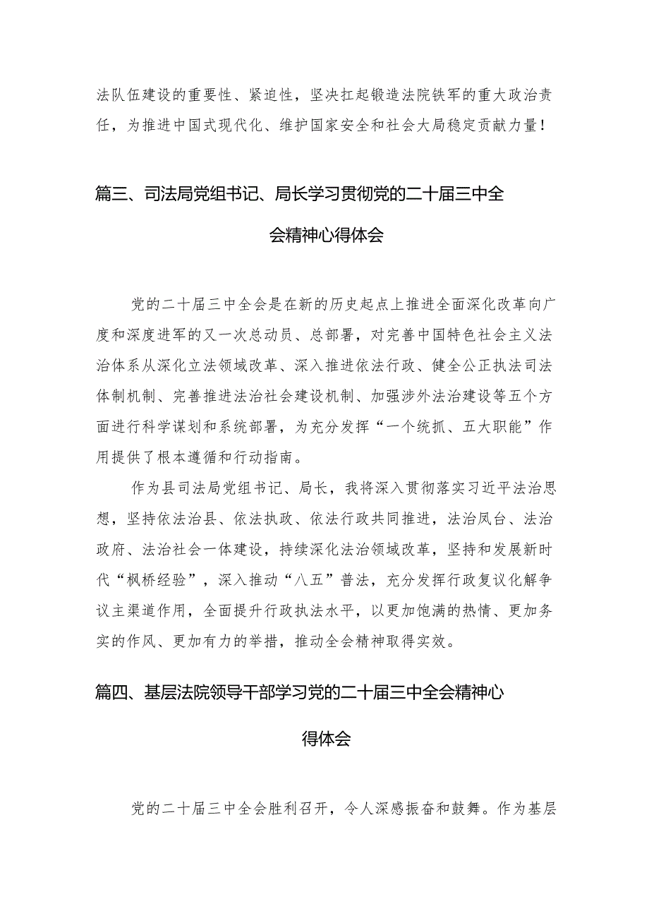 （11篇）司法警察学习党的二十三中全会精神心得体会研讨发言集合.docx_第3页