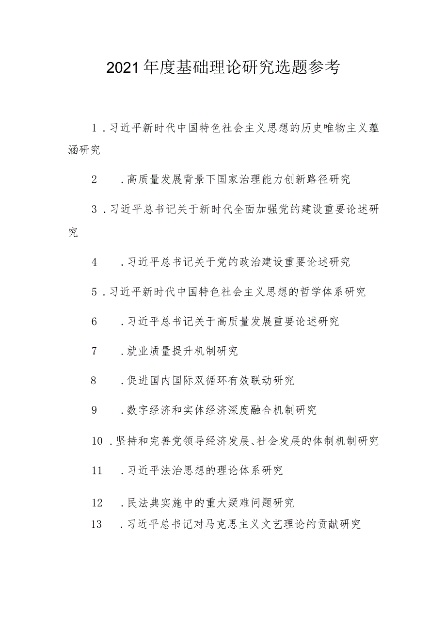2021基础理论研究选题参考.docx_第1页