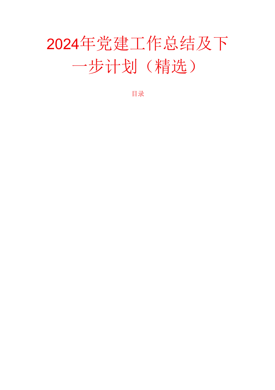 2024 党建工作总结及下一步计划（精选）(3).docx_第1页