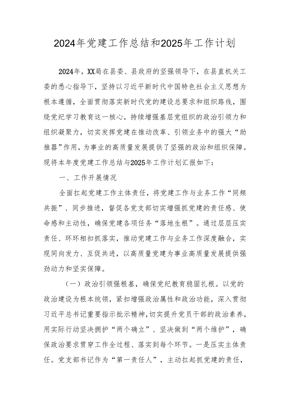 2024年党建工作总结汇编 共四篇.docx_第1页