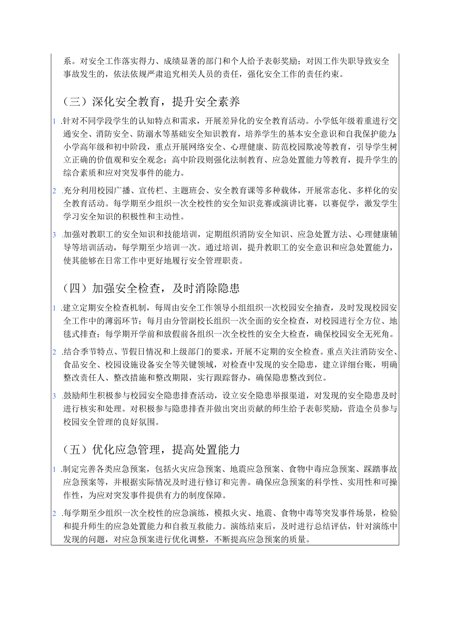 1.中小学校安全工作计划方案及 1-12 月行事历（最新版）.docx_第3页