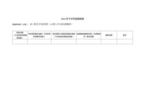 2023年下半年团费报表.docx