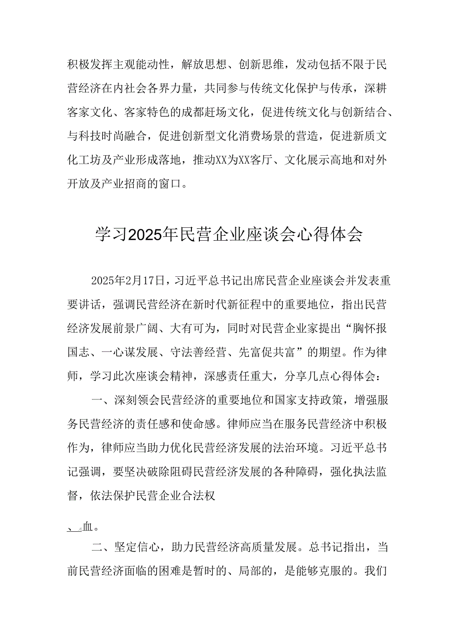 2025年私营企业学习民营企业座谈会个人心得感悟 汇编11份.docx_第2页