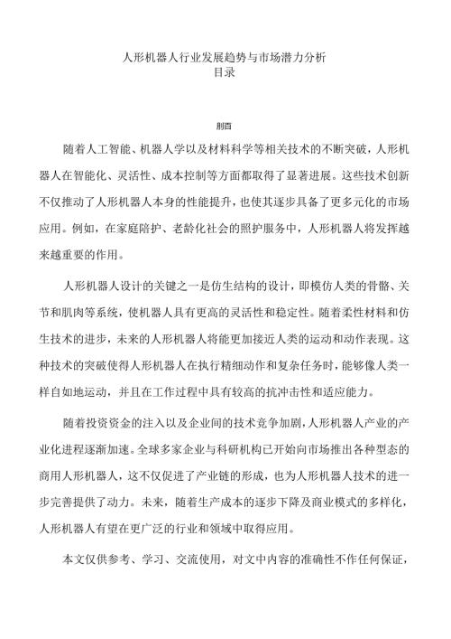 人形机器人行业发展趋势与市场潜力分析.docx