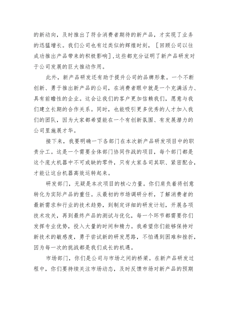 在2024年公司新产品研发项目动员大会上的讲话.docx_第2页