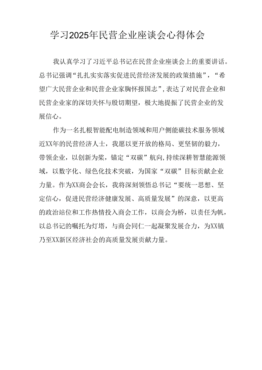 2025年私营企业学习《民营企业座谈会》个人心得体会 合计11份.docx_第2页