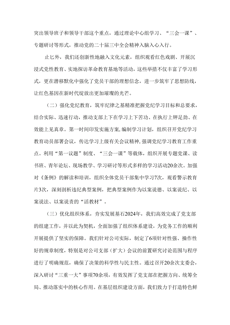 2024年党支部工作总结范文4份【供参考】.docx_第2页