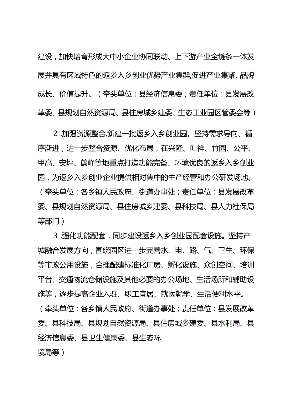 关于加快返乡入乡创业园建设的实施意见.docx_第3页