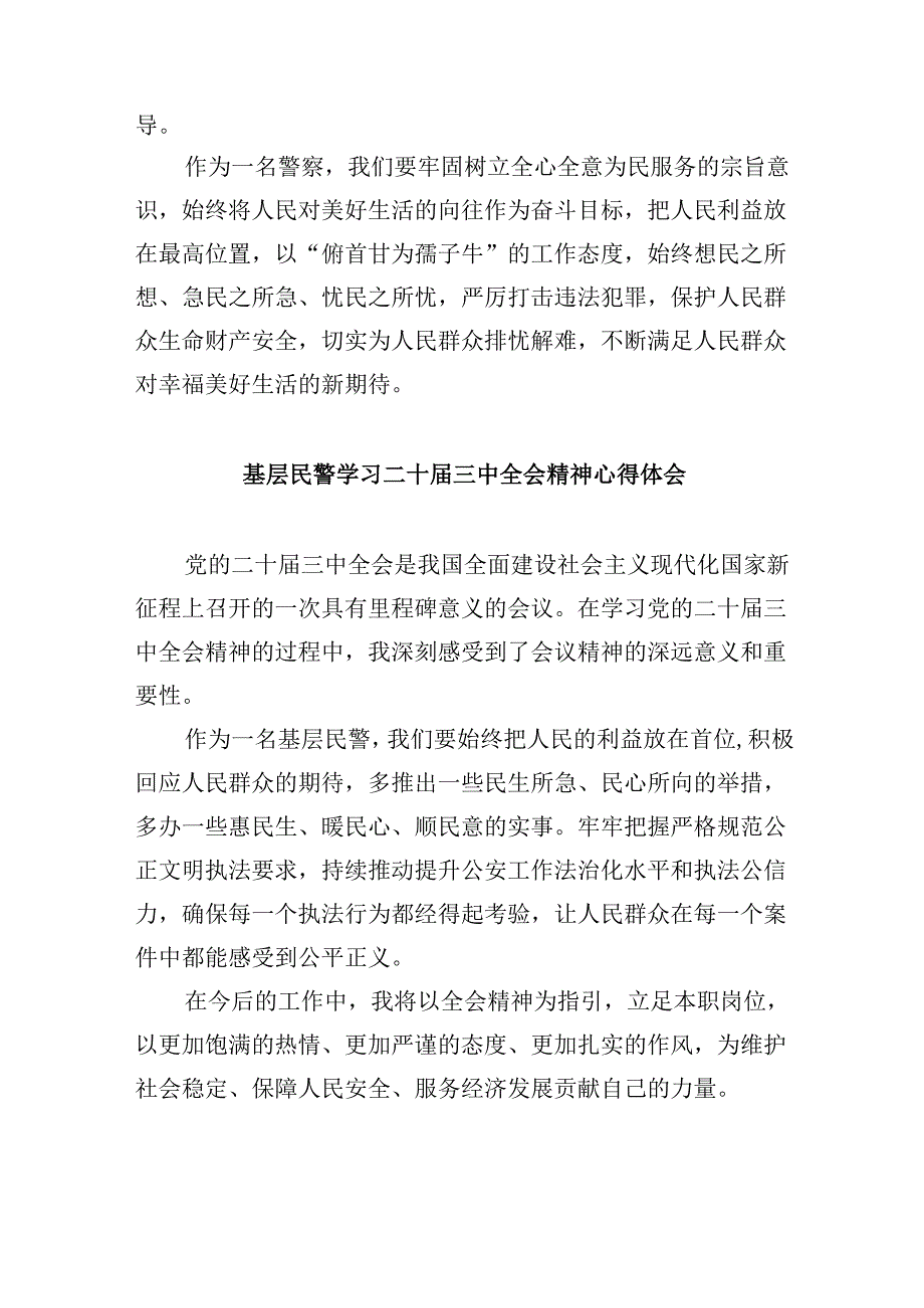 （11篇）青年刑侦民警学习二十三中全会精神心得体会集合.docx_第3页