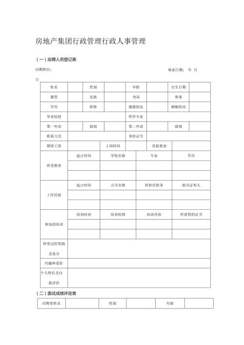 房地产集团行政管理行政人事管理.docx