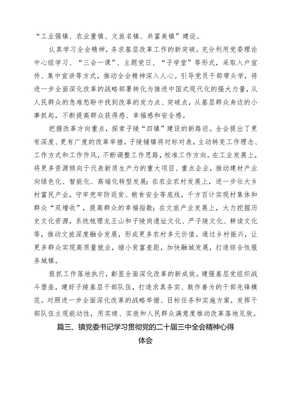 乡镇组织委员学习贯彻党的二十三中全会精神心得体会12篇（最新版）.docx_第3页