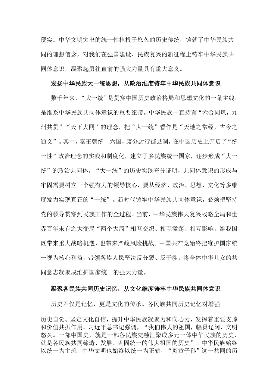 3篇文：2024年铸牢中华民族共同体意识党课学习讲稿【供参考】.docx_第2页