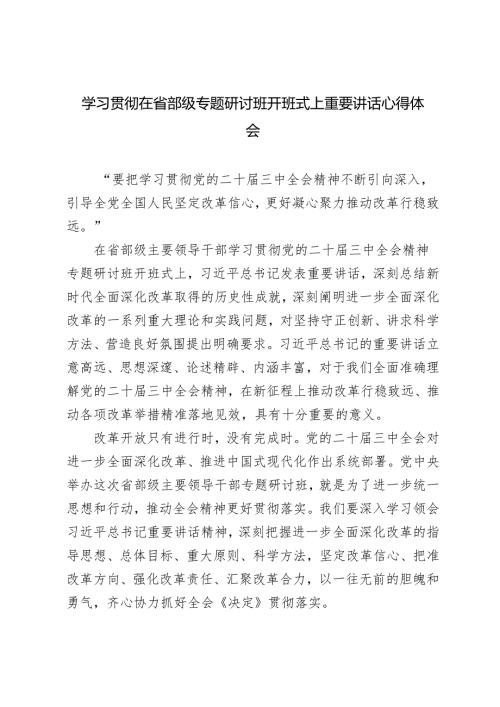 3篇 学习2024年在省部级专题研讨班开班式上重要讲话心得体会.docx
