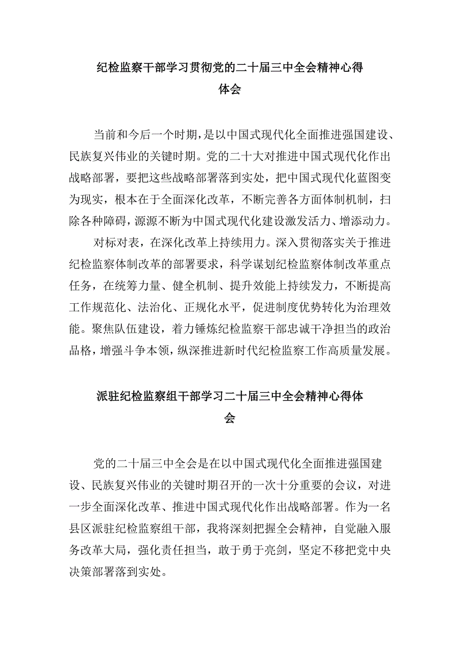驻县公安局纪检监察组负责人学习贯彻党的二十三中全会精神心得体会(5篇集合).docx_第3页