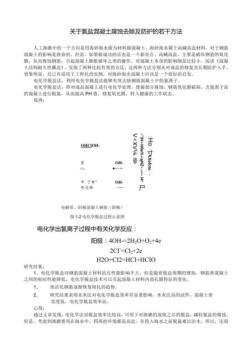 关于氯盐混凝土腐蚀去除及防护的若干方法.docx