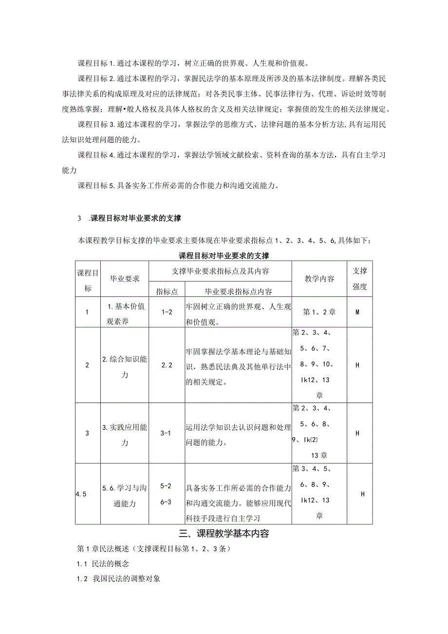 《民法I》课程教学方案.docx_第2页