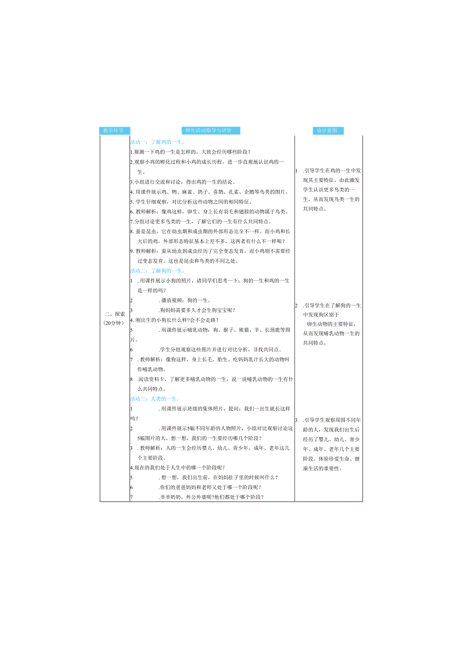 （2025）科教版科学三年级下册《 动物的一生》教案.docx_第2页