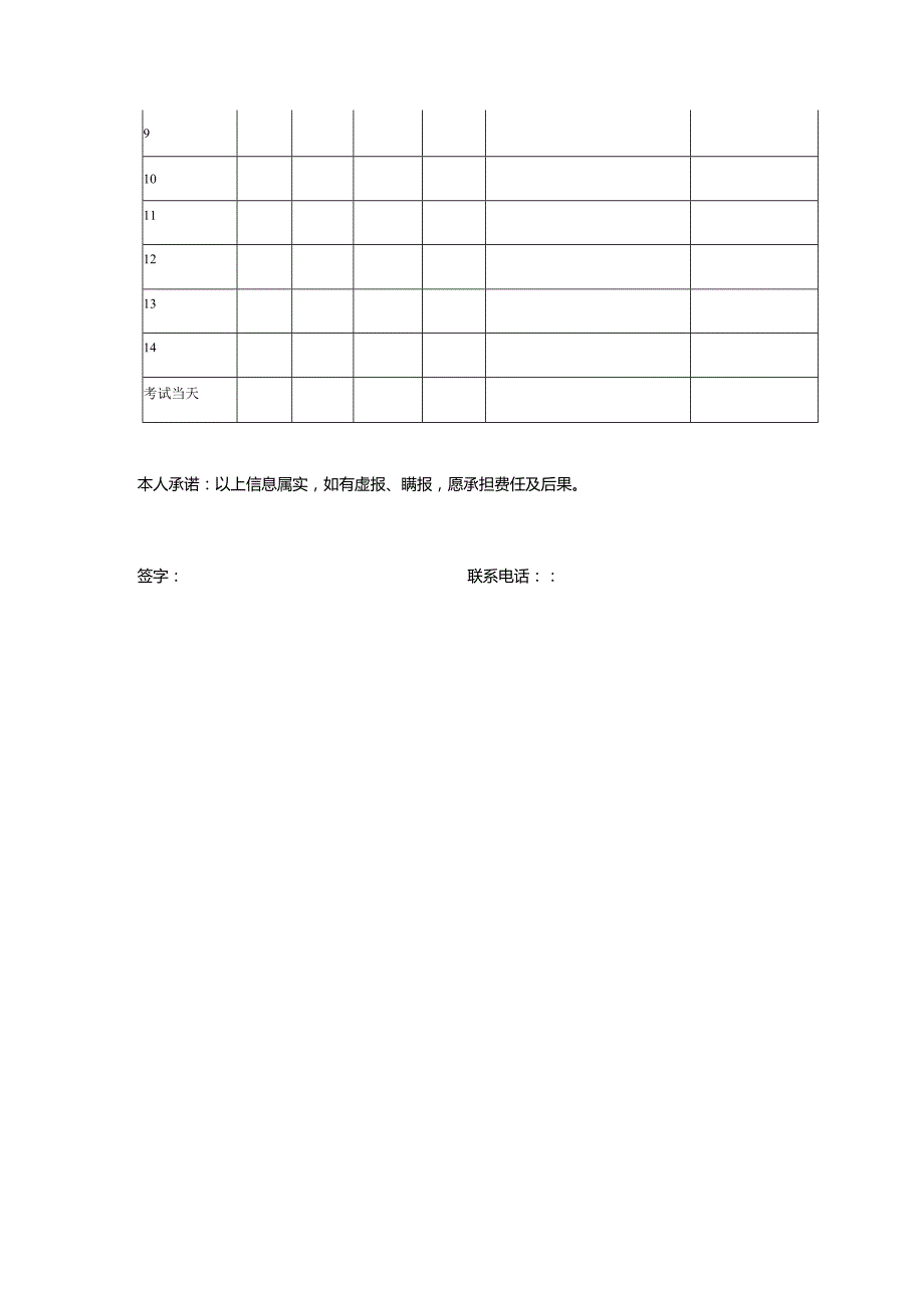 考试人员健康管理信息采集表(1).docx_第2页