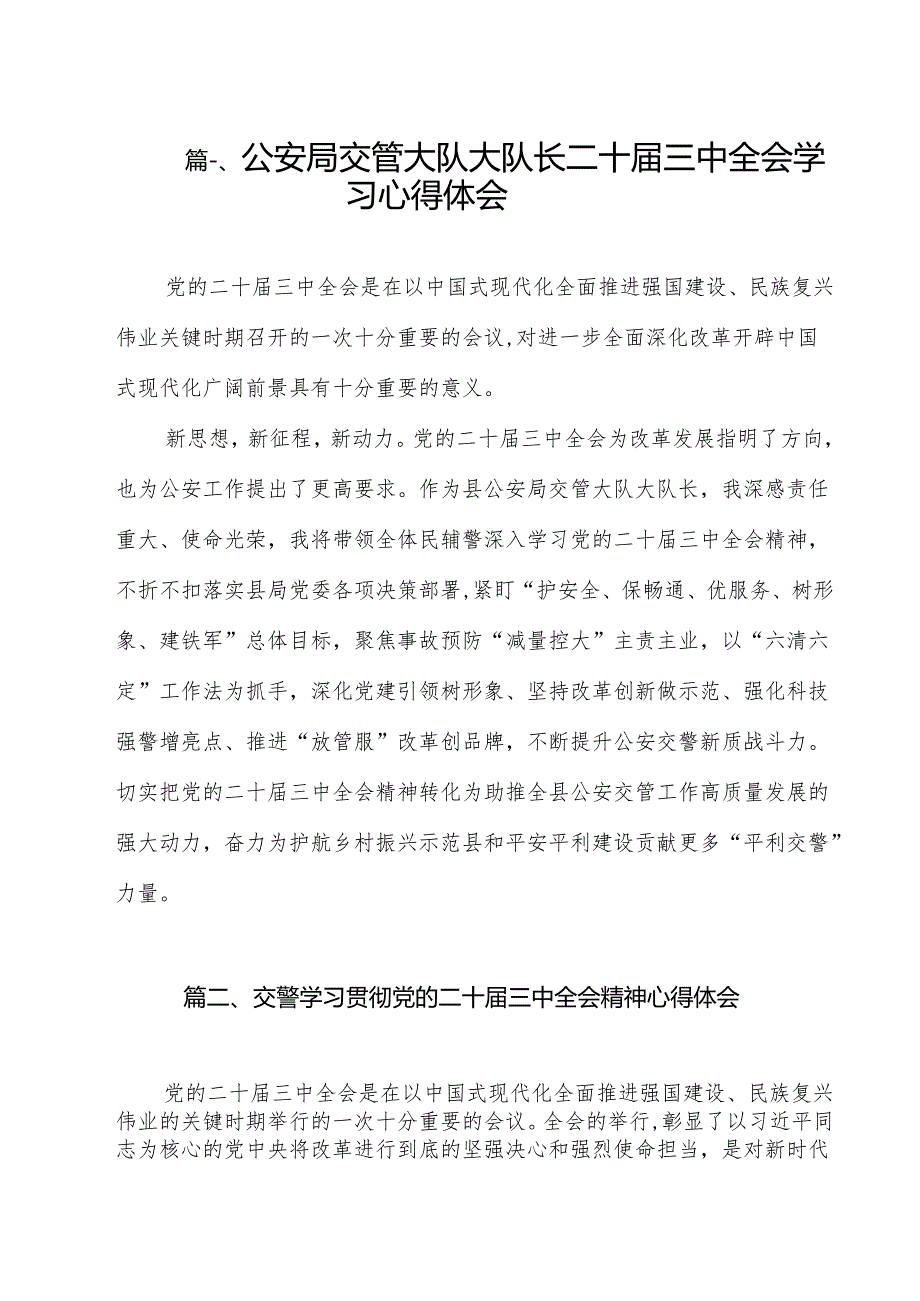 （11篇）公安局交管大队大队长二十三中全会学习心得体会范文.docx_第2页