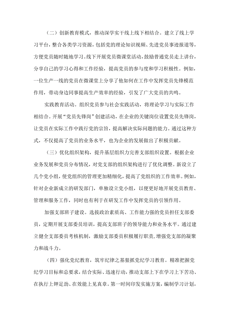 2024年党支部工作总结文稿【两篇】供参考.docx_第2页