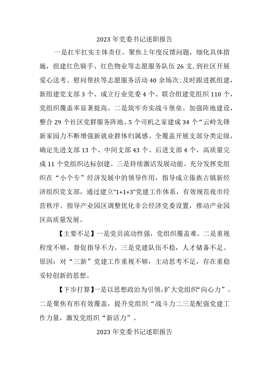 2023年集团公司党委书记述职报告.docx_第1页
