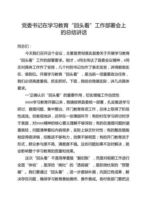 2025年学习教育“回头看”情况汇报精选资料.docx