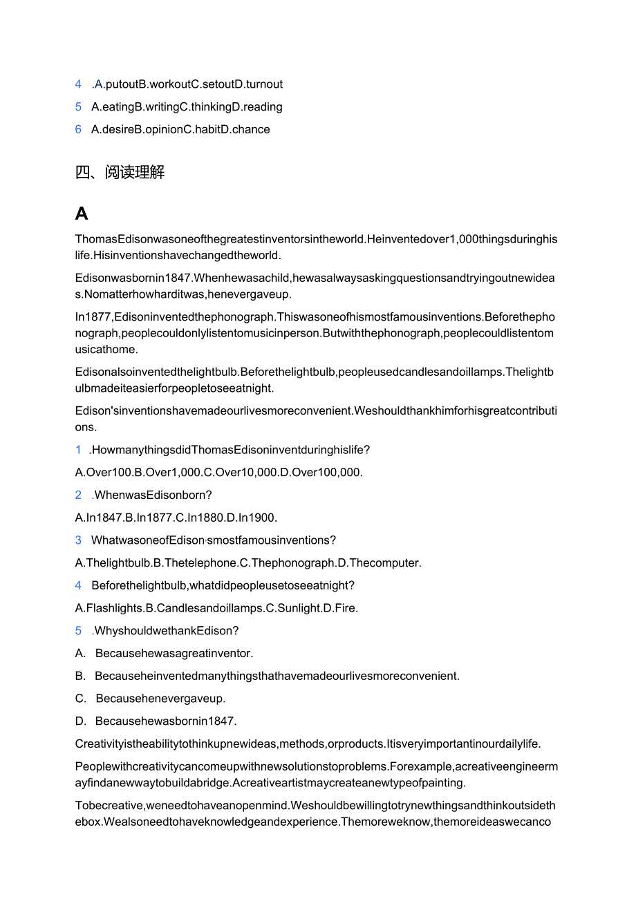 Lesson 9 Creative Minds随堂练习.docx_第3页