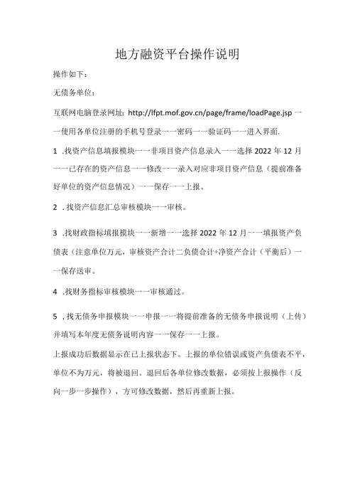 地方融资平台操作说明.docx