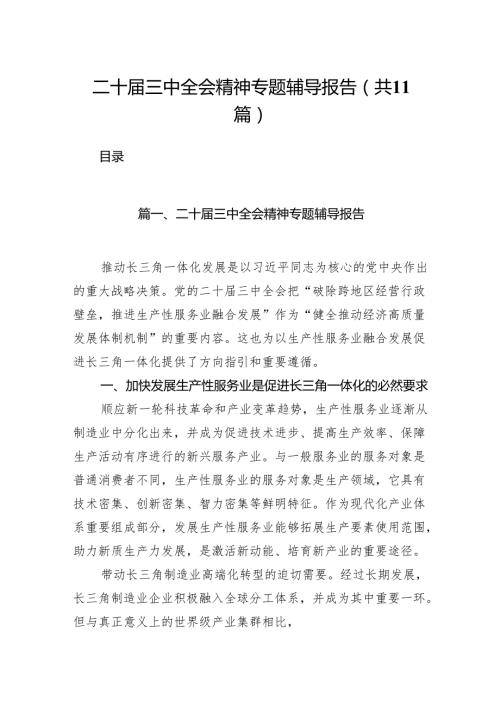 （11篇）二十三中全会精神专题辅导报告（详细版）.docx