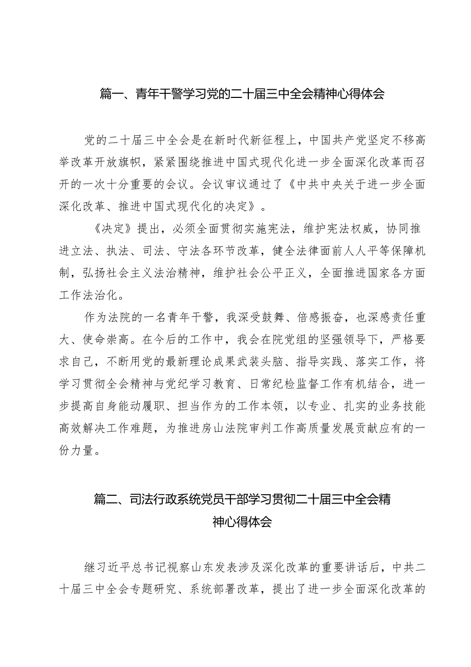 青年干警学习党的二十三中全会精神心得体会14篇（精选）.docx_第2页