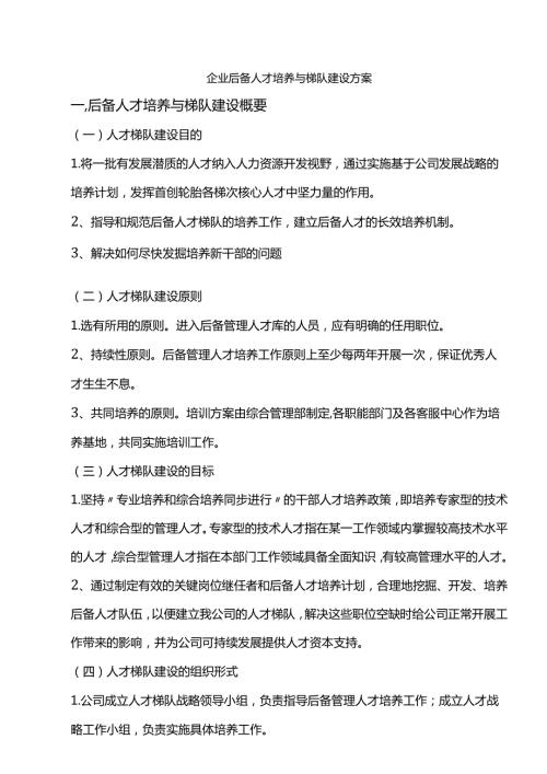 企业后备人才培养与梯队建设方案.docx