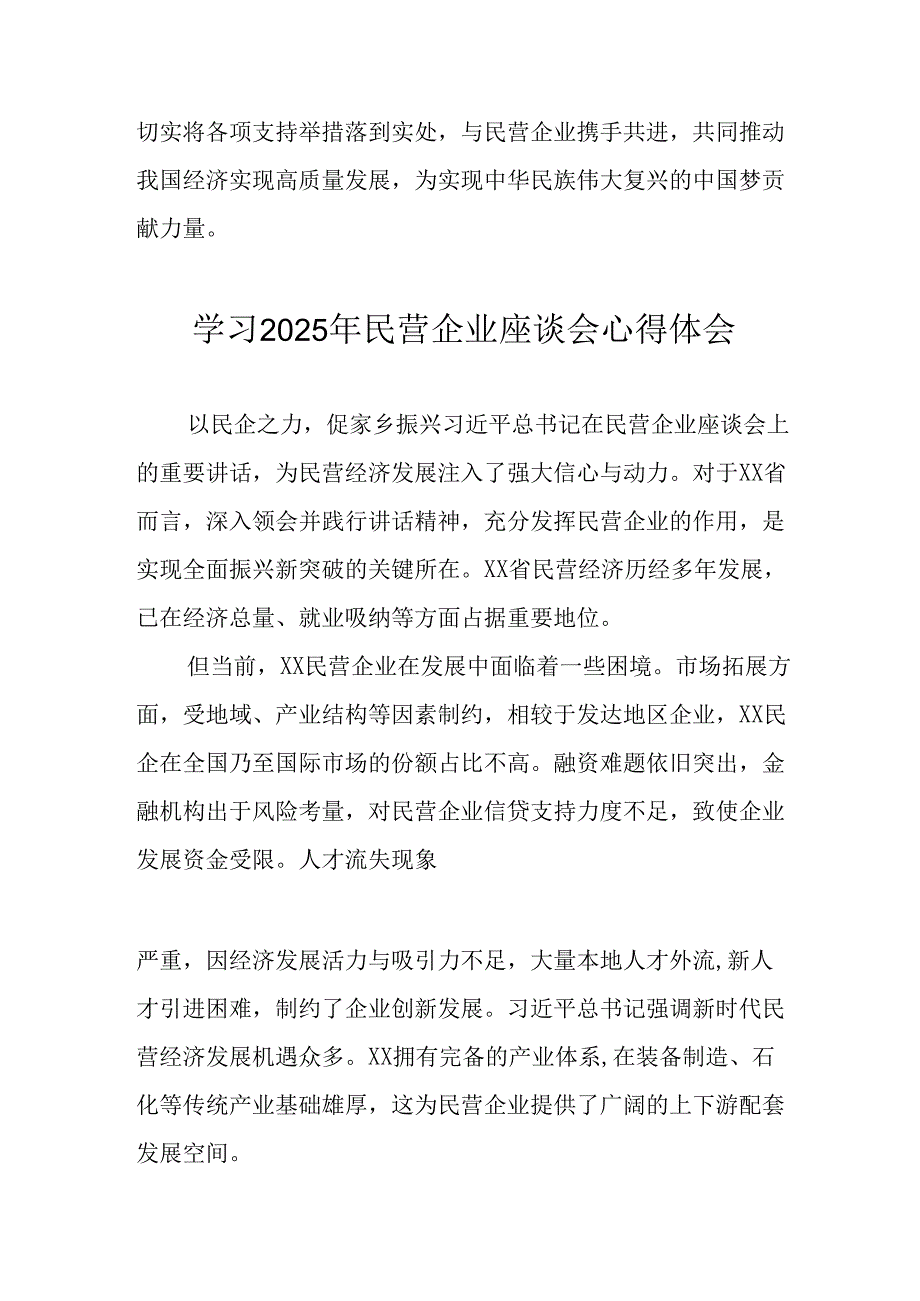 2025年私营企业学习《民营企业座谈会》个人心得体会 汇编11份.docx_第3页