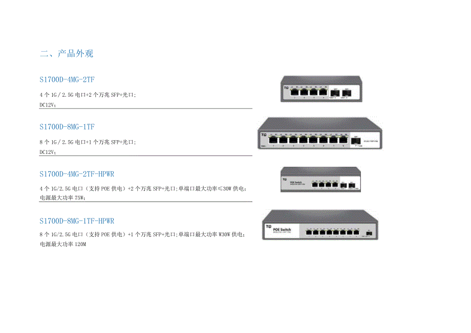S1700MG系列5G高速率非管理型交换机.docx_第2页