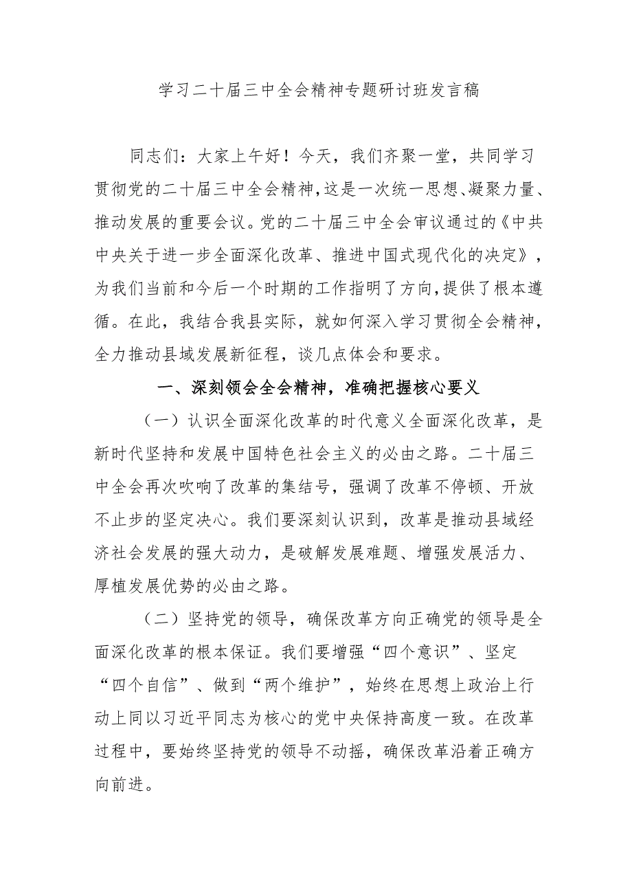 2024年开展《学习二十三中全会精神》专题研讨班发言稿.docx_第2页