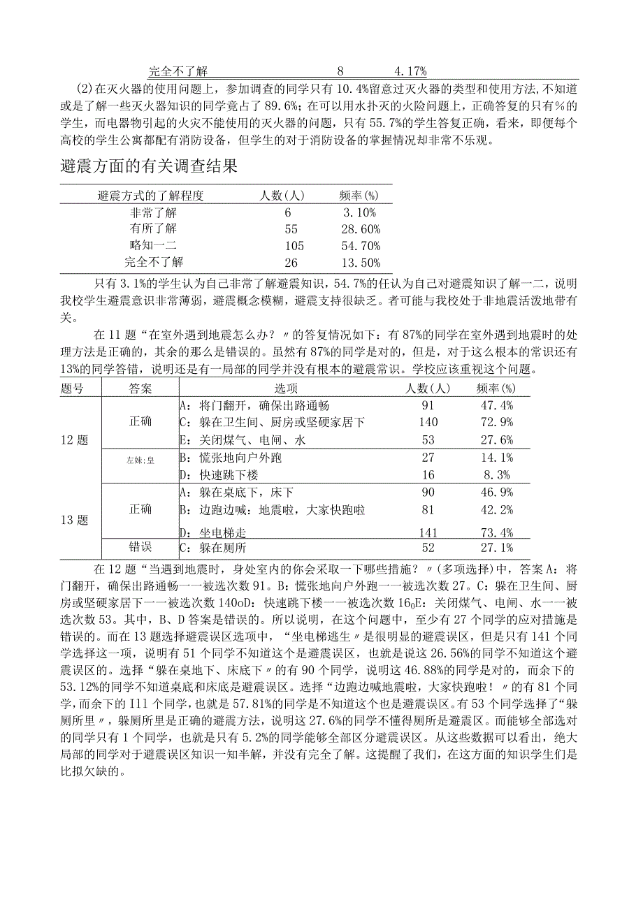 大学生自救自护常识调查报告.docx_第3页
