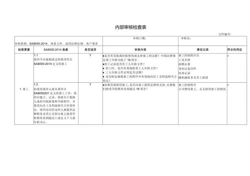 内部审核检查表.docx