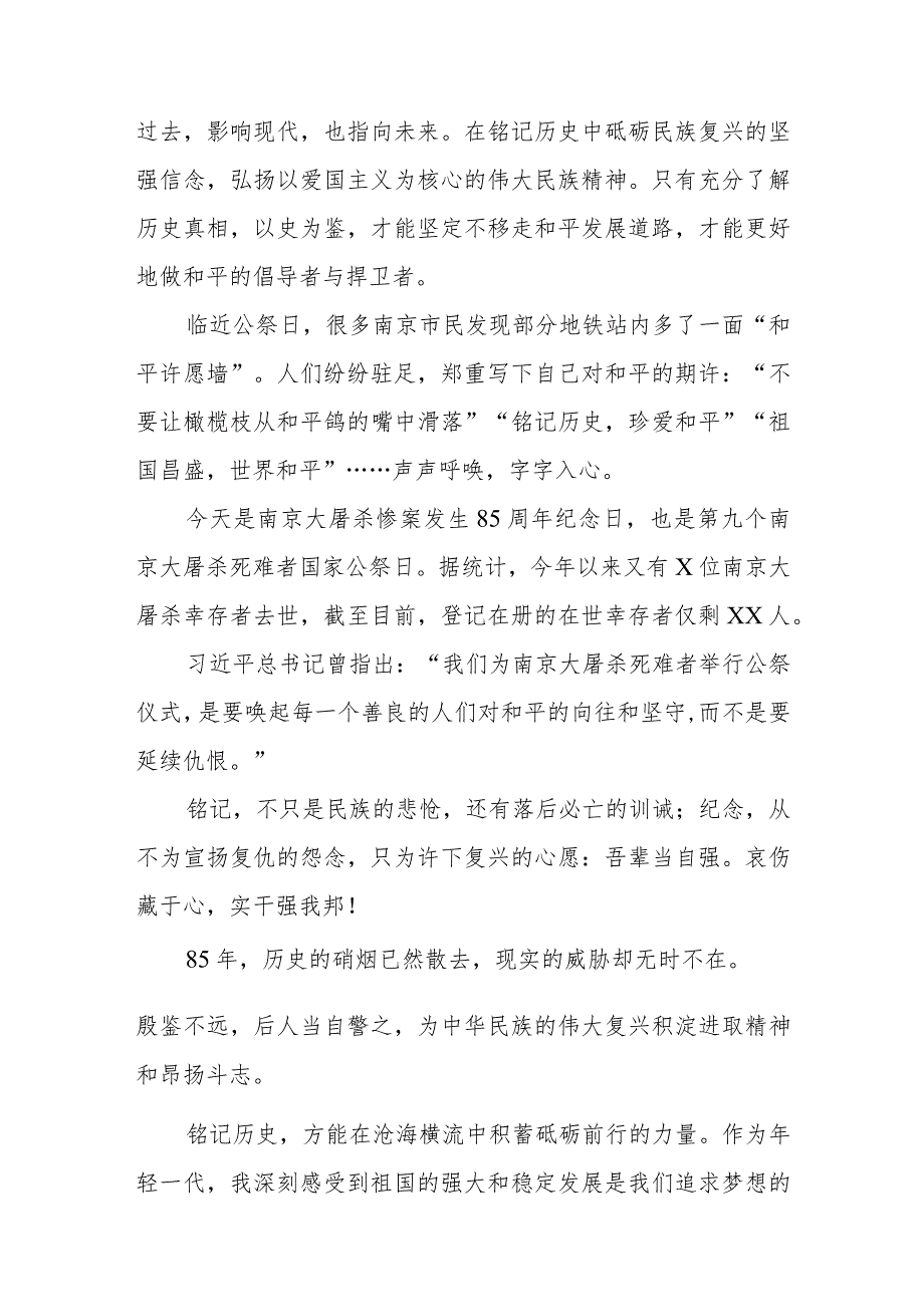 南京大屠杀死难者国家公祭日心得体会范文大全.docx_第3页