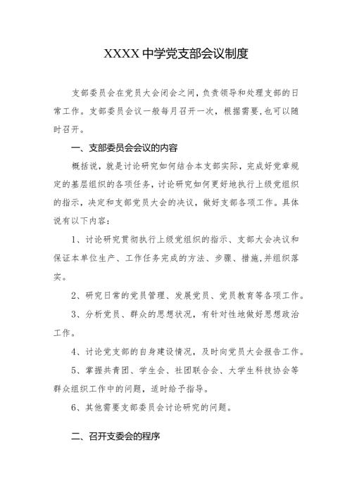 中学党支部会议制度.docx