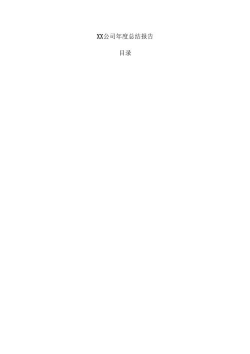 XX公司总结报告.docx