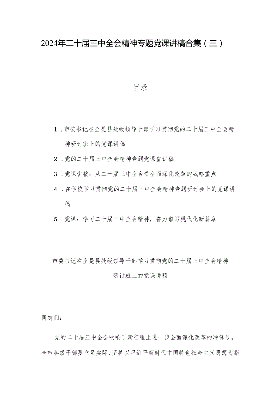 2024年二十三中全会精神专题党课讲稿合集（三）.docx_第1页
