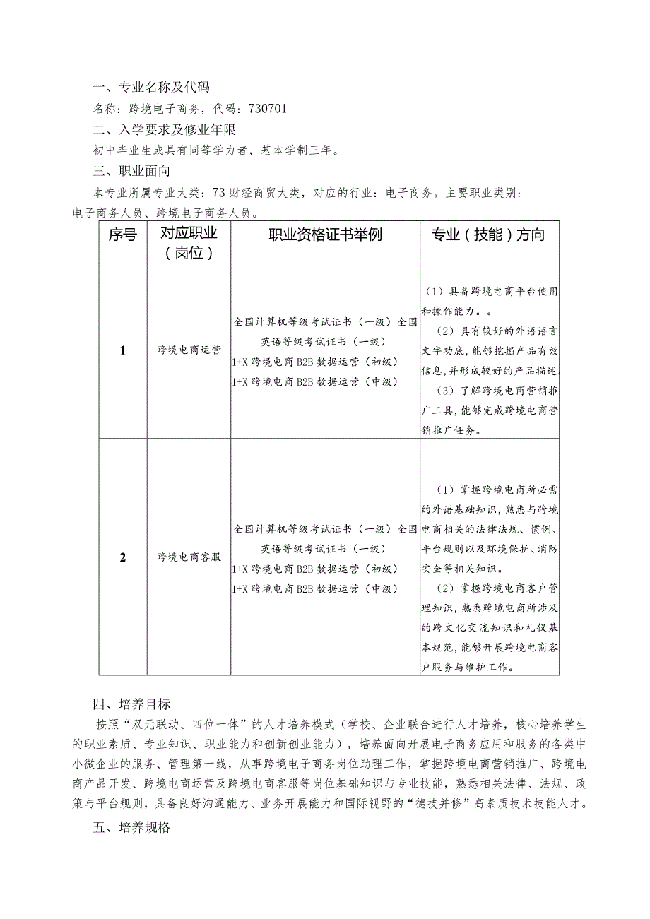 2022级跨境电子商务专业人才培养方案.docx_第3页
