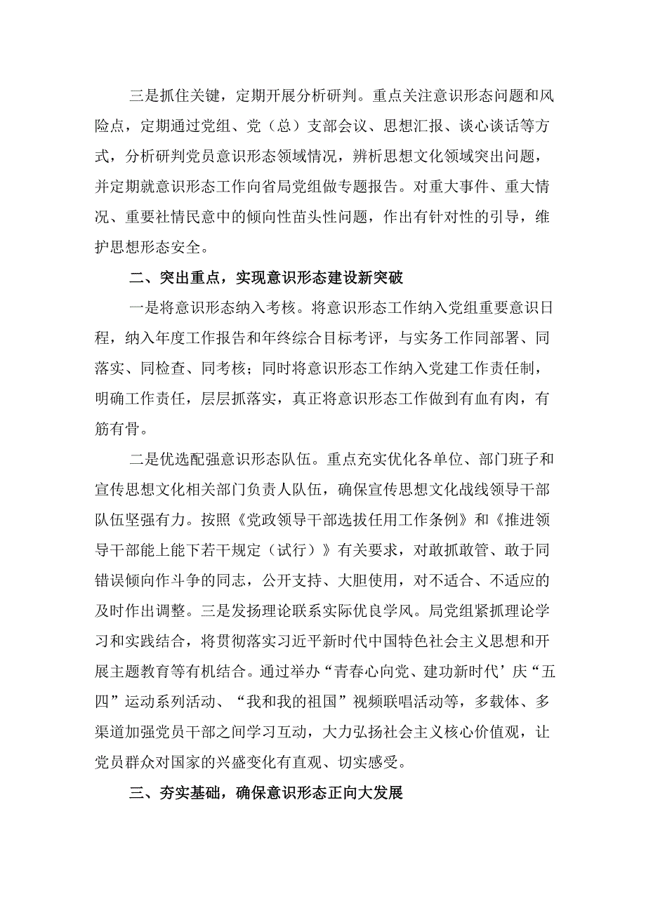 2024年局党组意识形态工作情况总结（共5篇）.docx_第2页